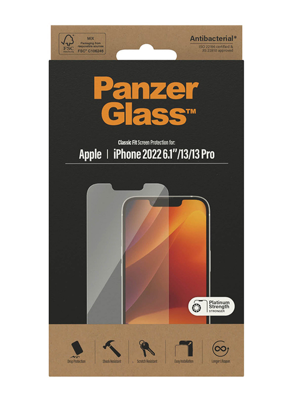 Panzerglass Apple iPhone 14 Standard Fit Mobile Phone Screen Protector, Clear