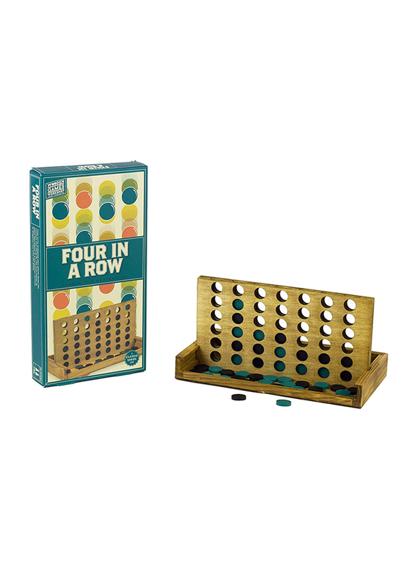 Professor Puzzle 42 Piece Wooden Four-In-A-Row Classic Board Game