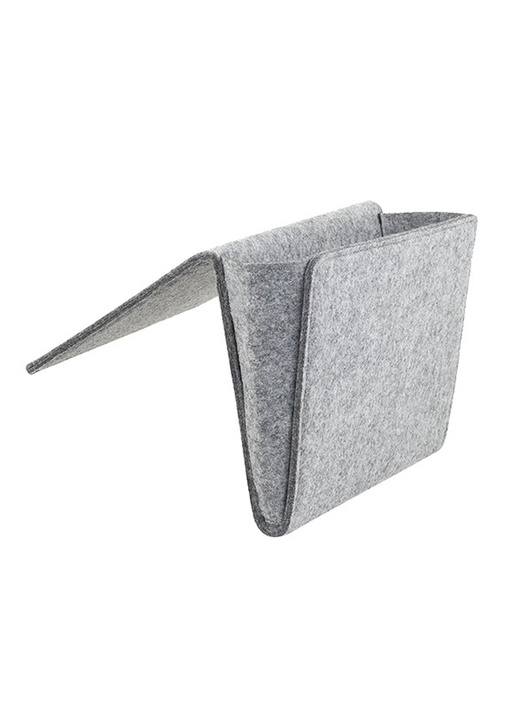 

Kikkerland Felt Bedside Caddy, Grey