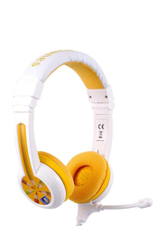 BuddyPhones School Plus Kids Wired On-Ear Headphones, Yellow