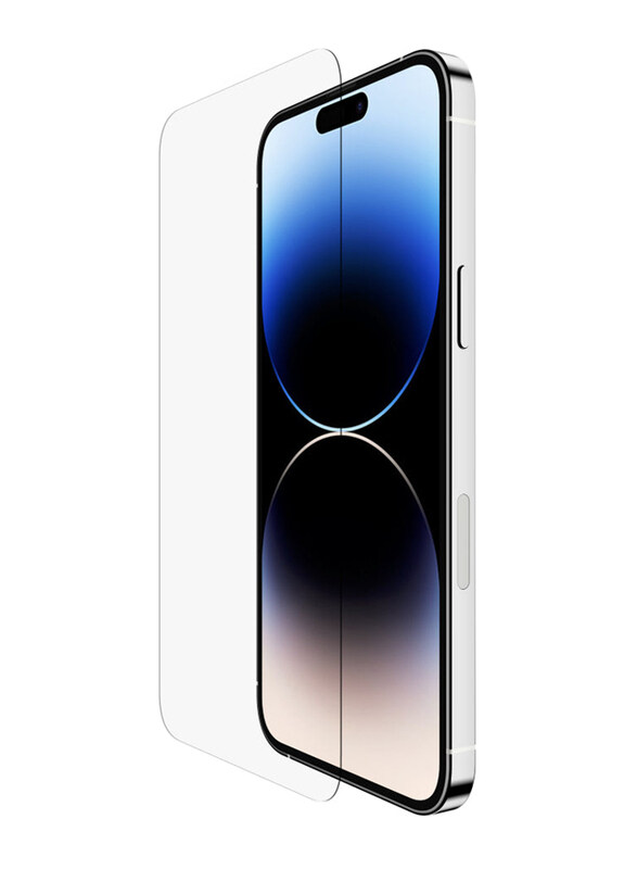 

Belkin Apple iPhone 14 Pro Max Edge to Edge Glass Protection with Anti Microbial Surface 9H Hardness Screen Protector, Clear