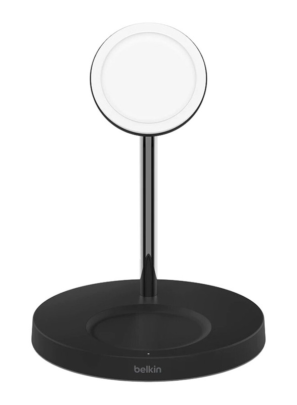 Belkin Boost Charge Pro 2-in-1 Wireless Charger Stand with MagSafe, 15W, Black
