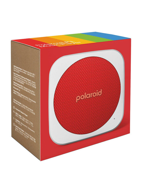 Polaroid Player 1 Portable Bluetooth Speaker, Red/White