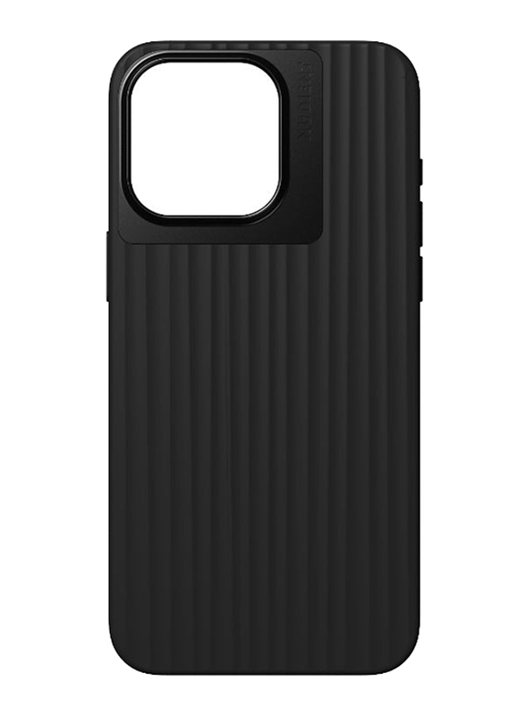 Nudient Apple iPhone 15 Pro Max 2023 Plastic Bold Mobile Phone Case Cover, Black