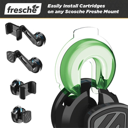 Scosche Universal Fresche Car Mount with 2 Packs Air Freshener Refill Cartridges, Pine Dark Green