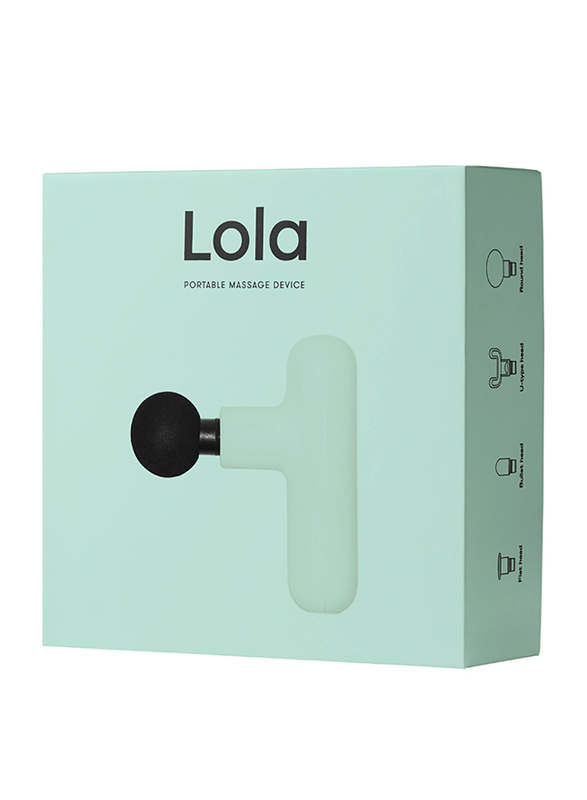 Lola Lightweight Compact Portable Massager Gun, 2000mAh, Mint Cream