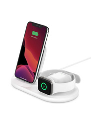 Belkin Boost Charge 3-in-1 Wireless Charger, 10W, White