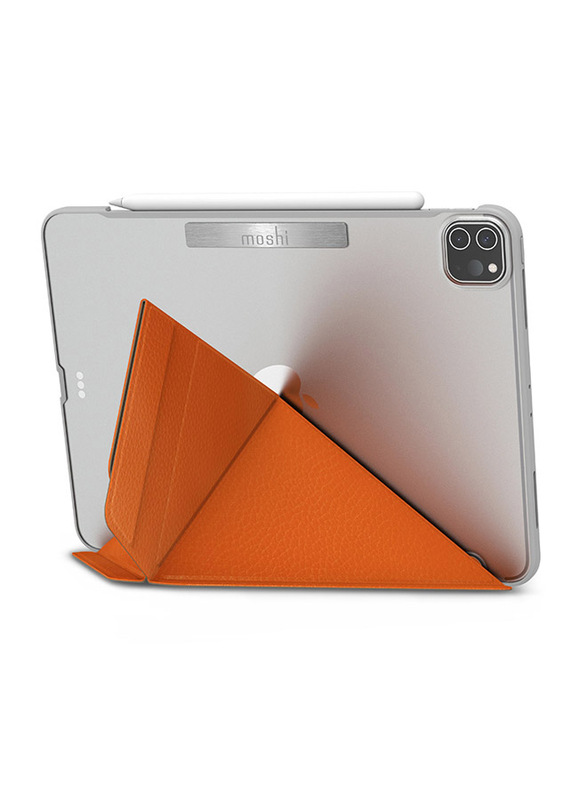 Moshi Apple iPad Pro 11-inch (2nd/1st Gen) VersaCover Leather 360 Protection & Shock Absorbing Magnetic Folding Folio Tablet Flip Case Cover, Orange