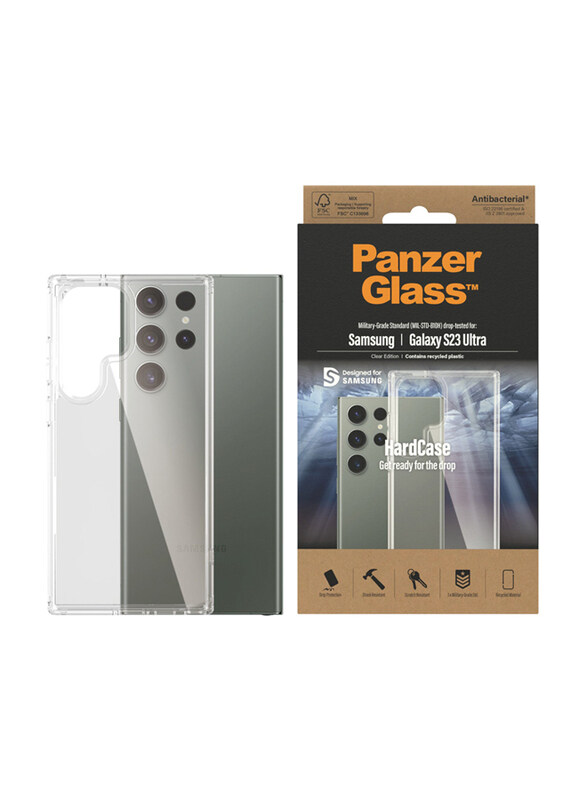 

Panzerglass Samsung Galaxy S23 Ultra TPU Drop Protection Hard Cover with AntiMicrobial, Clear