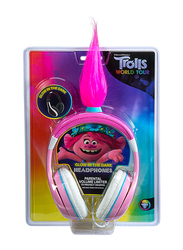iHome Kiddesigns Trolls World Tour Poppy Wired On-Ear Headphones, Pink