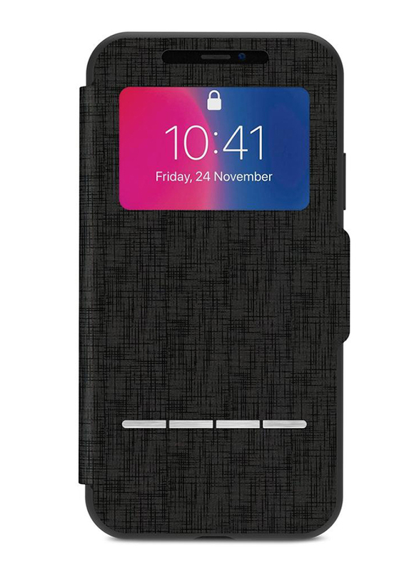 Moshi Apple iPhone XS/X Mobile Phone Sense Case Cover, Metro Black