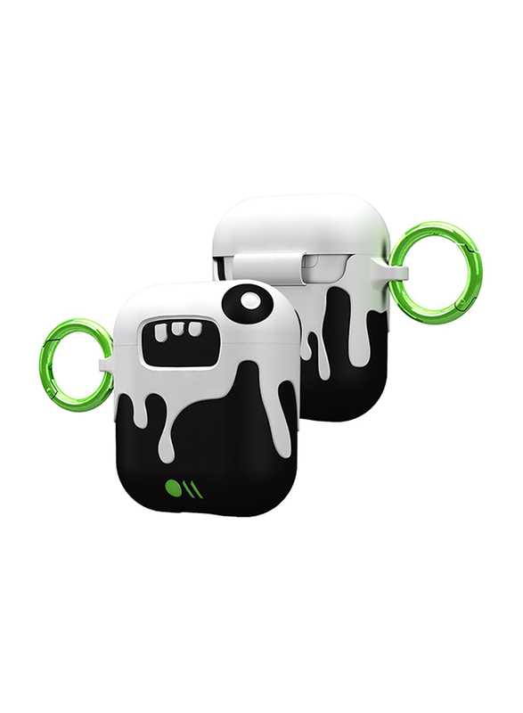 Case-Mate Ozzy Dramatic Creature Pods Case for Apple AirPods, White/Black