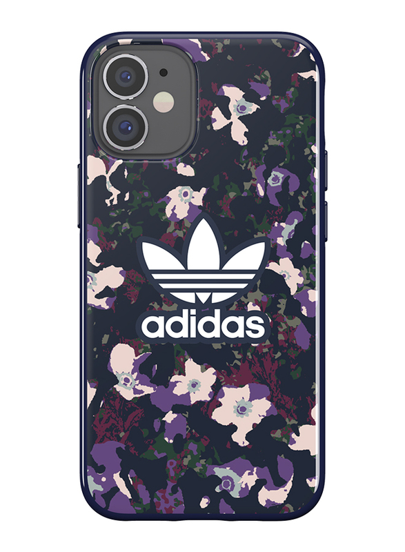 Adidas Snap Apple iPhone 12 Mini Active Purple Graphic Mobile Phone Case Cover, Multicolor