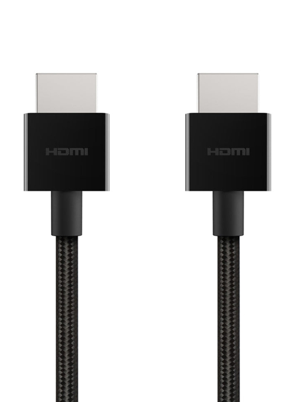 Belkin 2-Meter 4K Ultra High Speed 2.1 HDMI Braided Cable, HDMI Male to HDMI, Black