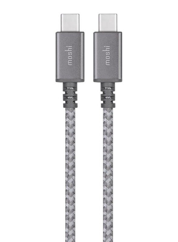 

Moshi Integra USB Type-C Charge and Sync Cable, 5A USB Type C Male to USB Type-C for Smart Phones, Titanium Gray