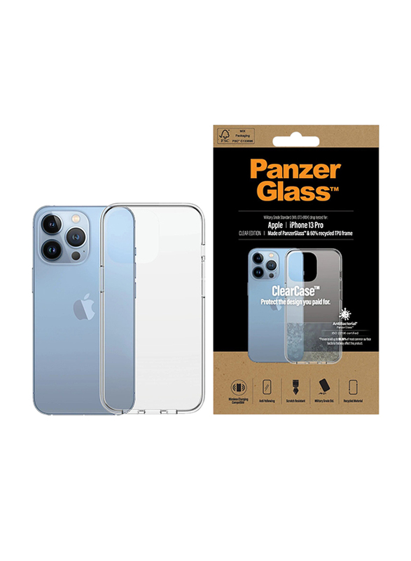 Panzerglass Apple iPhone 13 Pro Anti-Microbial Drop Protection Treated Mobile Phone Case Cover, Clear