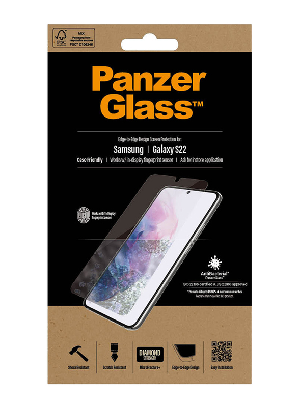 Panzerglass Samsung Galaxy S22 Screen Protector, Clear