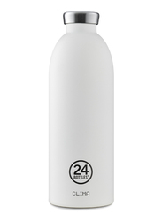 24Bottles 850ml Clima Double Walled Insulated Stainless Steel Water Bottle, Ice White