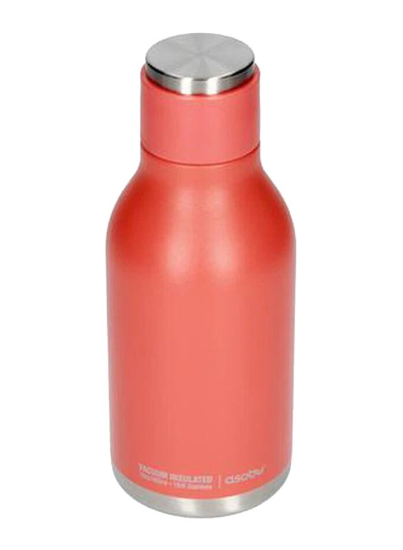 Asobu 473ml Urban Insulated and Double Walled 24hrs Cool Stainless Steel Bottle, Peach