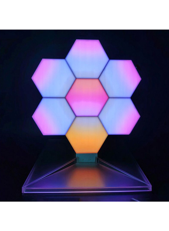 Cololight Plus WiFi Color Changing Smart LED Lights Kit with Music Sync, 7 Panels + Base, Multicolour
