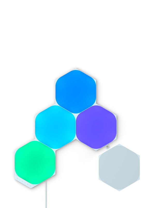 

Nanoleaf Shapes Hexagons Smart WiFi LED Panel System Starter Kit with Music Visualizer, 5 Pieces, White