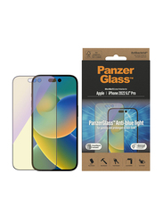 Panzerglass Apple iPhone 14 Pro 2022 Anti-Blue light Screen Protector, Black/Clear