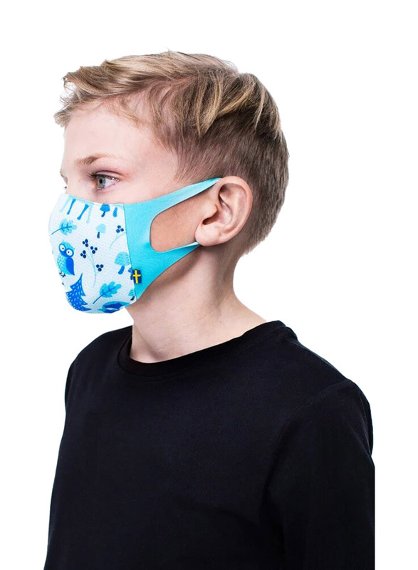 Airinum Kids Lite Air Washable/Reusable Facial Mask, Wild Blue, Extra Small