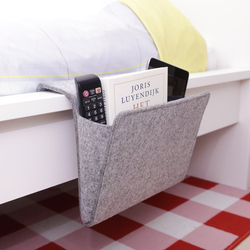 Kikkerland Felt Bedside Caddy, Grey