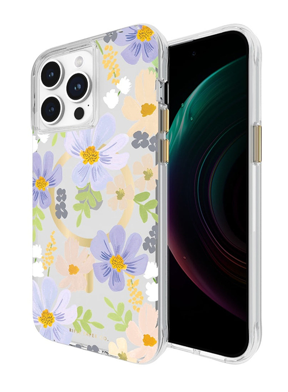 Rifle Paper Co. Apple iPhone 15 Pro Max Polycarbonate Printed Pastel Marguerite Mobile Phone Case Cover with Magsafe, Multicolour