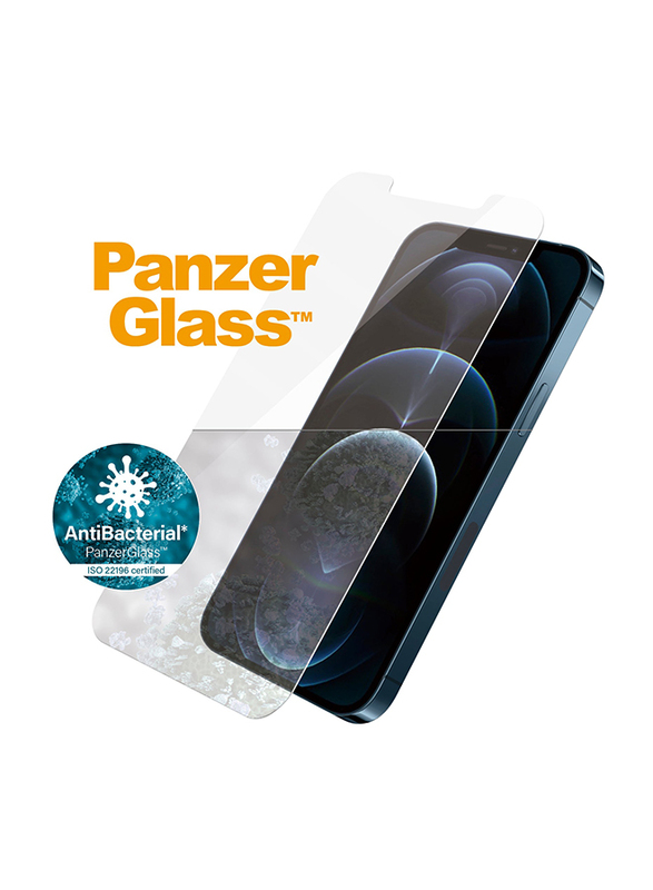 PanzerGlass Apple iPhone 12 Pro Max Standard Fit Mobile Phone Tempered Glass Screen Protector, Clear