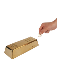 Kikkerland Ceramic Gold Bar Coin Bank, Ages 1+