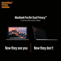 بانزرغلاس فلتر حماية للشاشة بفلتر الخصوصية ممغنط لجهاز ماك بوك مقاس 15.4 انش, شفاف