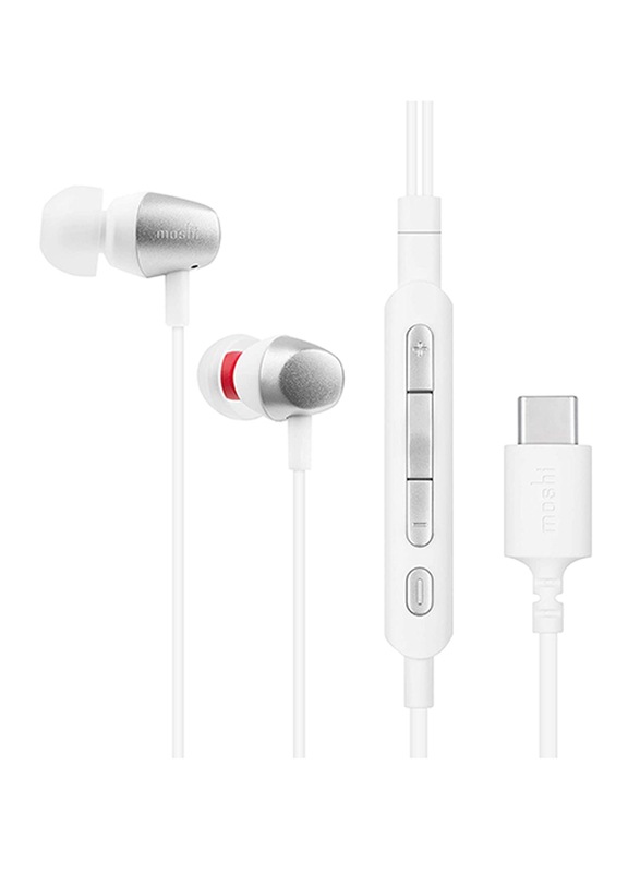 Moshi Mythro C Type-C In-Ear Earphones, with Mic, Jet Silver