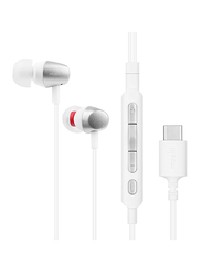Moshi Mythro C Type-C In-Ear Earphones, with Mic, Jet Silver