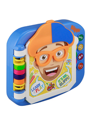 KIDdesigns Blippi Learn & Play Word Book with Speech & Sound Effects, Volume Control, 3+ Years, Orange/Blue