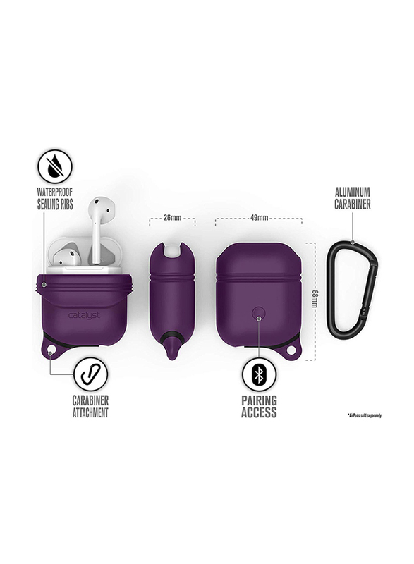 Catalyst Silicone Case for Apple Airpods, Deep Plum