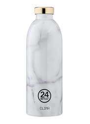 24Bottles 850ml Clima Carrara Double Walled Insulated Stainless Steel Water Bottle, White