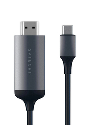 Satechi 1.82-Meter Aluminium HDMI Adapter, USB Type-C Male to HDMI Male, 4K 60Hz, Space Grey