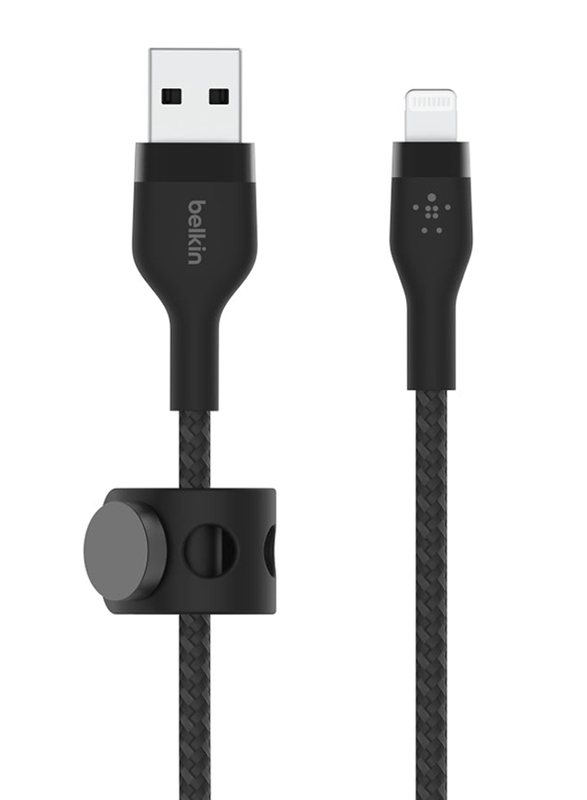 Belkin 3-Meter Boost Charge Pro Flex Lightning Cable, USB Type A to Lightning for Apple Devices, Black