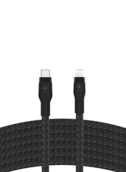 Belkin 3-Meter Boost Charge Pro Flex Lightning Cable, USB Type-C to Lightning for Apple Devices, Black