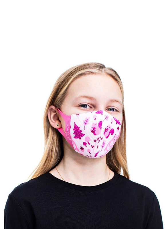 Airinum Kids Lite Air Washable/Reusable Facial Mask, Wild Pink, Small