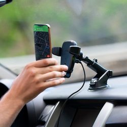 Iottie Auto Sense Automatic Wireless Charging Dash Mount Car Charger, Black