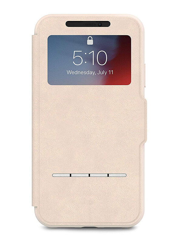 

Moshi Apple iPhone XR SenseCover Mobile Phone Flip Cover, Savanna Beige