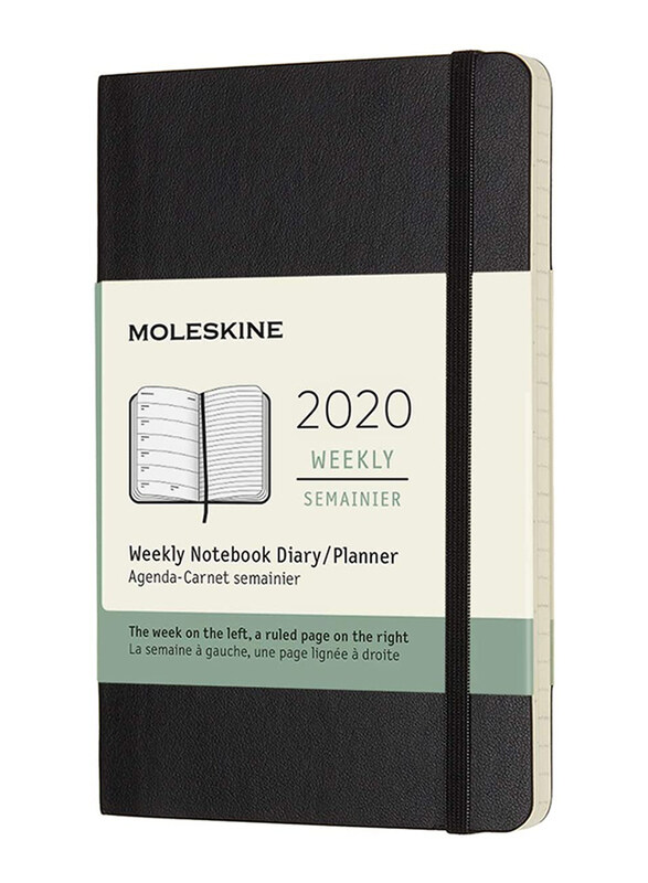 

Moleskine 12 Months Agenda Weekly 2020 Notebook Diary, 144 Pages, Black