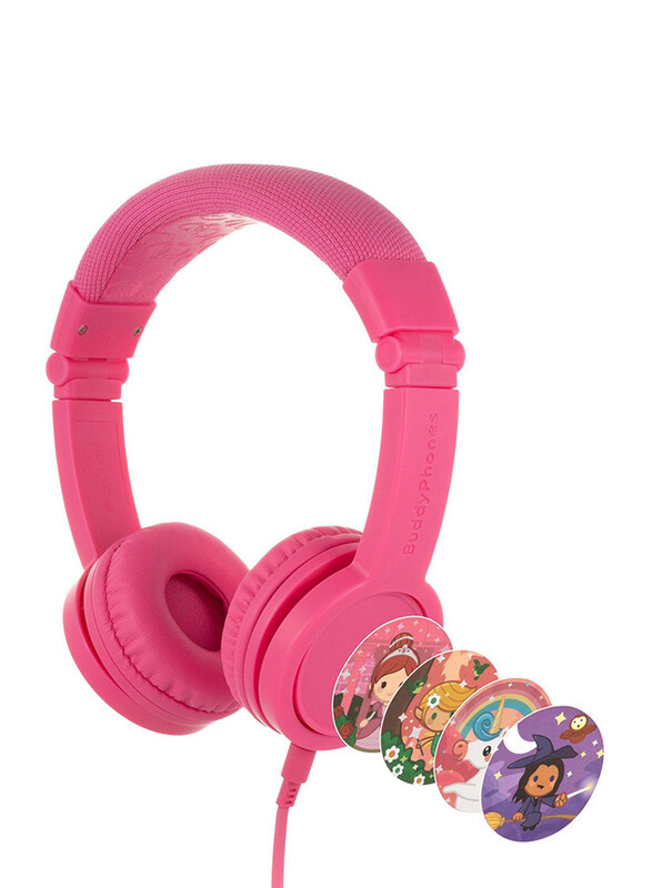 

Onanoff Buddyphones Explore Plus On-Ear Headphones with Mic, Pink