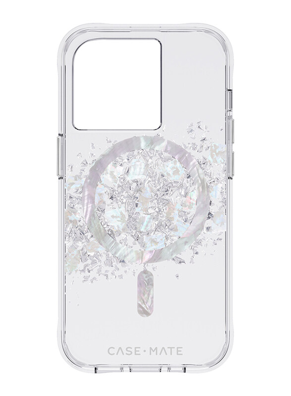

Case-Mate Apple iPhone 14 Pro 2022 Pearl Mobile Phone Case Cover with Magsafe, Clear/White