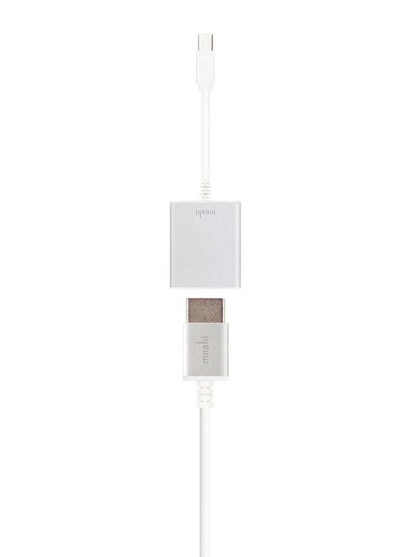 Moshi HDMI Adapter, USB Type-C Male to HDMI, White