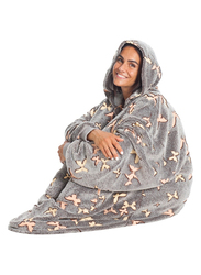 Kanguru Butterflies Hoodie Wearable Blanket, Multicolour