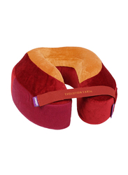 Cabeau Evolution Earth Eco-Friendly Memory Foam Neck Pillow with Chin & Neck Support, Fire Red