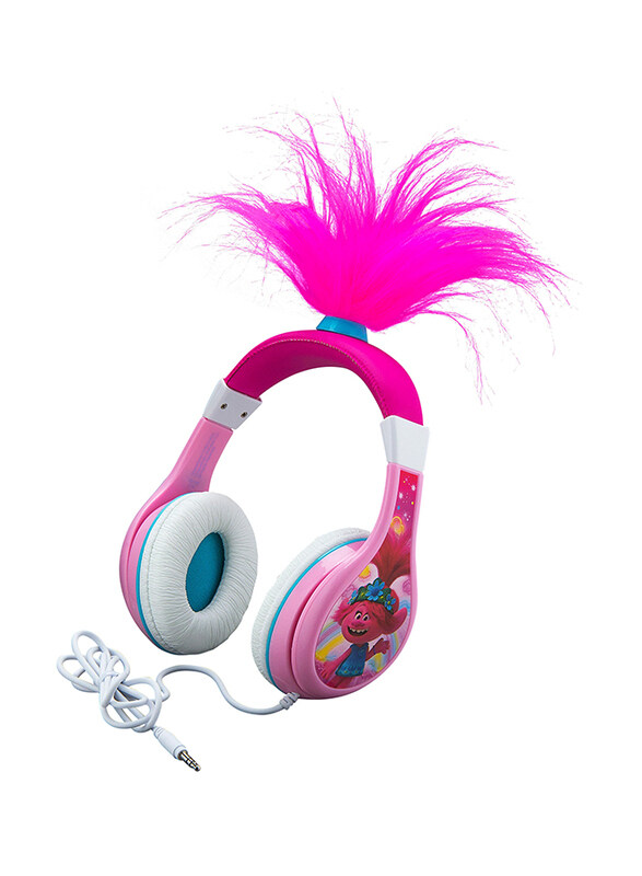 

iHome Kiddesigns Trolls World Tour Poppy Wired On-Ear Headphones, Pink